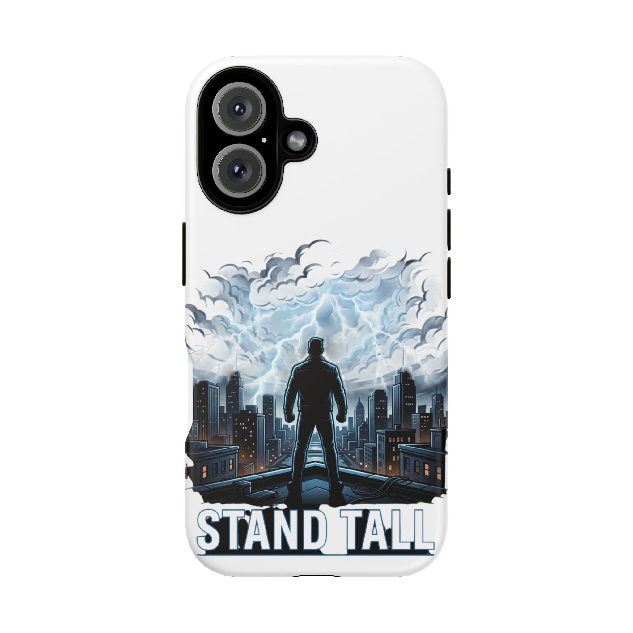 Stand Tall iPhone Case – Motivational Storm Design, Tough Protective Phone Case