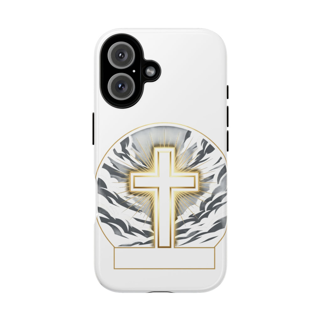 Faith Over Fear Phone Case – Cross & Storm Design, Tough Protective Case