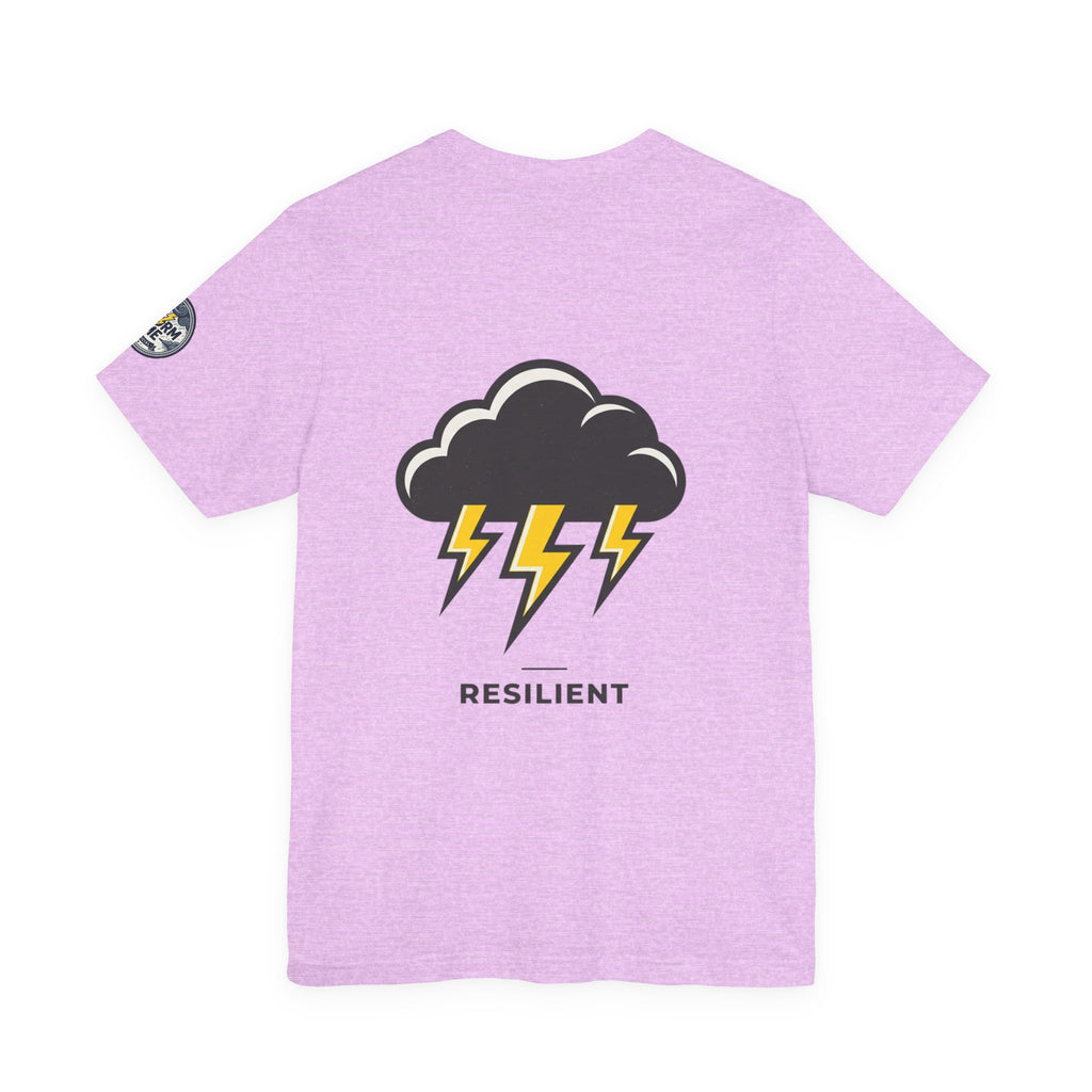 Resilient Storm Graphic Tee — "The Storm Made Me" Motivational T-Shirt